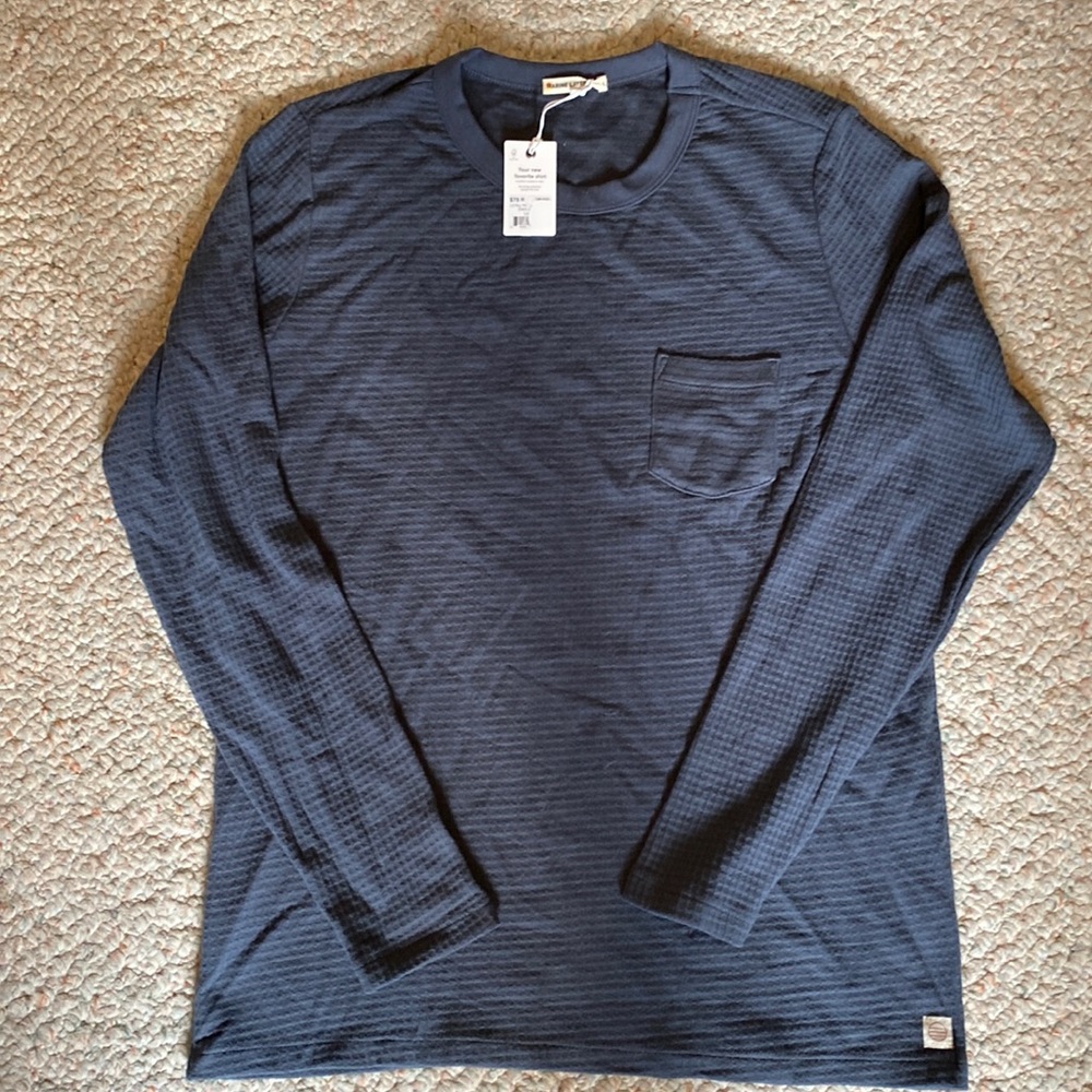 Marine Layer Box Waffle Crew Sz L NWT
